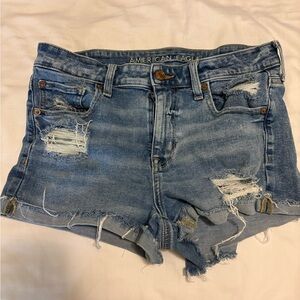 American Eagle Outfitters Ripped Blue Jean Shorts